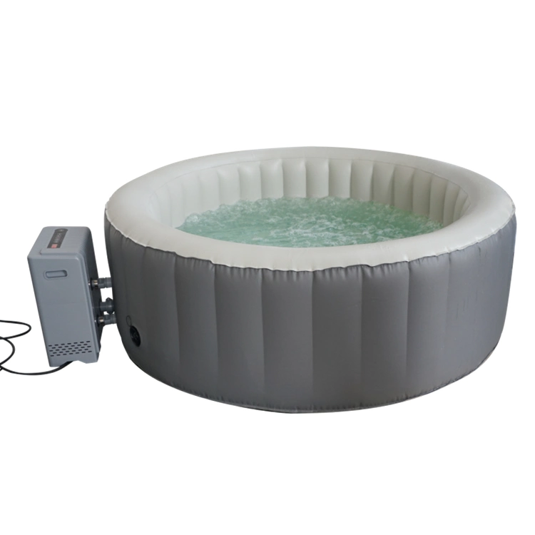 SPA Plus 6 Foot Diameter 4 Person Portable Inflatable Hot Tub SPA with 110 Bubble Jets and Heater Pump