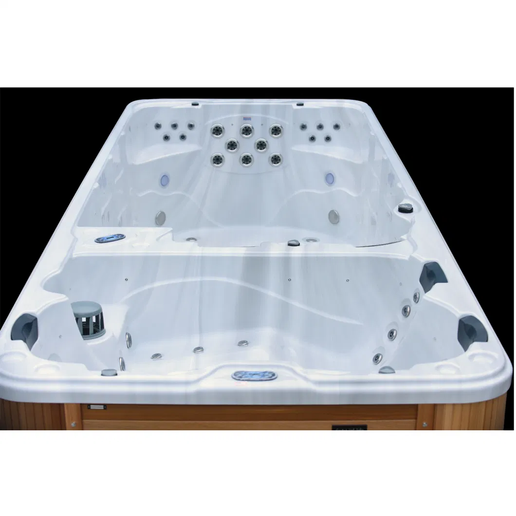Balboa System Freestanding Outdoor Dual Zone Swimming SPA Massage Endless Swimming Pool Swim SPA