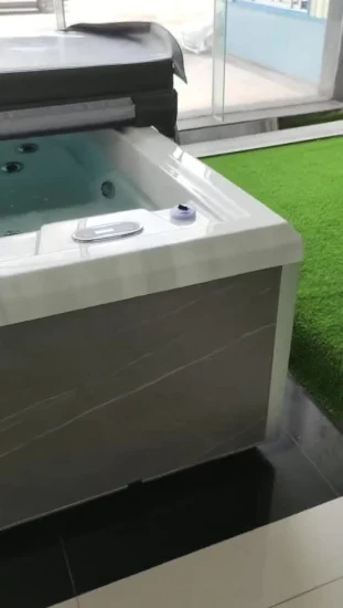 Round Water Jet Whirlpool 5 Person Hot Tub Outdoor Massage SPA Outdoor Bathtub