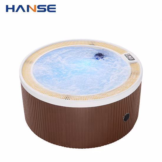 Round Water Jet Whirlpool 5 Person Hot Tub Outdoor Massage SPA Outdoor Bathtub