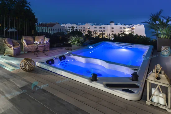 Joyee Manufactory Direct 2 Years Balboa Bath Cheap Endless Inground Fiberglass Swim SPA Pool
