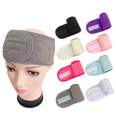 Velcro Headband SPA Makeup Hairband Sport Breathable Knitted Hair Accessories